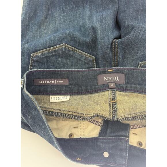 NYDJ “Marilyn” Straight Crop Jeans with Lift Tuck Technology – Size 0 - Picture 4 of 6